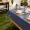 French Blue Tonal Lattice Print Outdoor Tablecloth 60" x 120"
